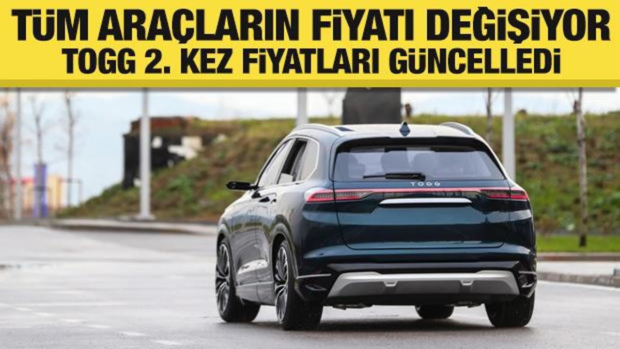 TOGG fiyatlarına ikinci zam