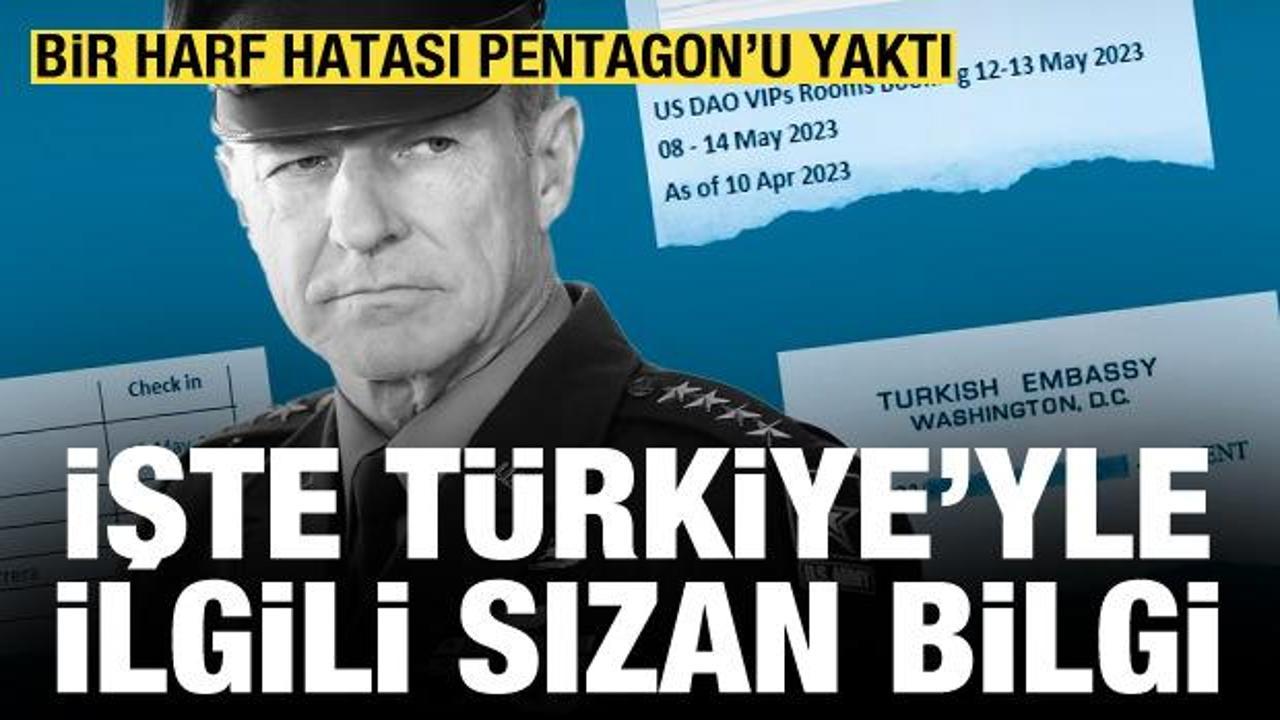 Harf hatası Pentagon'u yaktı: İşte T&uuml;rkiye'yle ilgili sızan o hassas bilgi