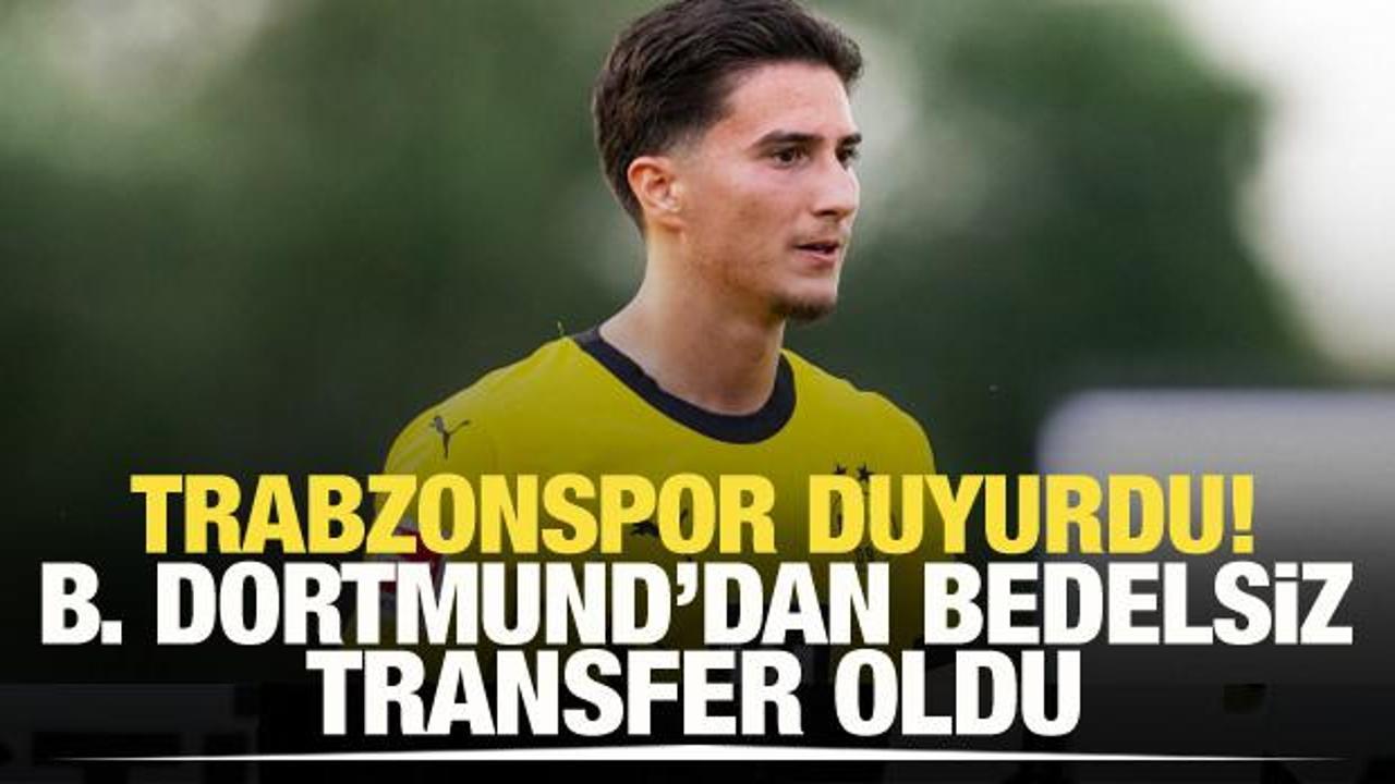 Trabzonspor duyurdu! Borussia Dortmund'dan bonservissiz transfer