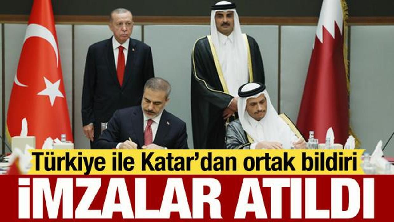 T&uuml;rkiye ile Katar'dan ortak bildiri: İmzalar atıldı