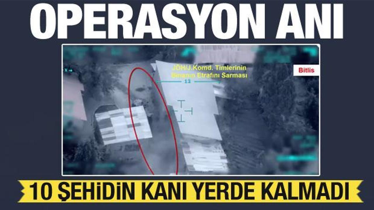 10 askerimizi şehit eden ter&ouml;riste operasyon! O anlar kamerada