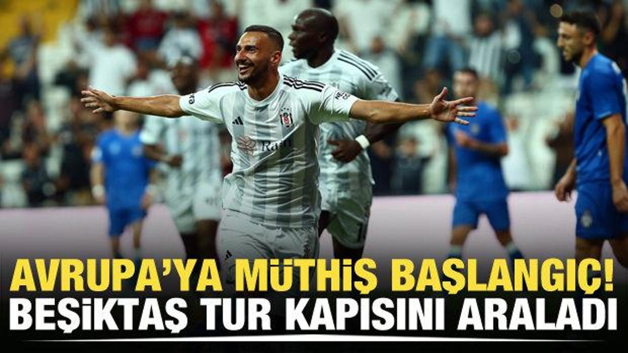 Avrupa'ya m&uuml;thiş başlangı&ccedil;! Beşiktaş tur kapısını araladı