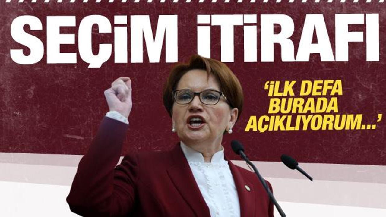 Meral Akşener 'İlk defa konuşuyorum" diyerek se&ccedil;imle ilgili itirafta bulundu