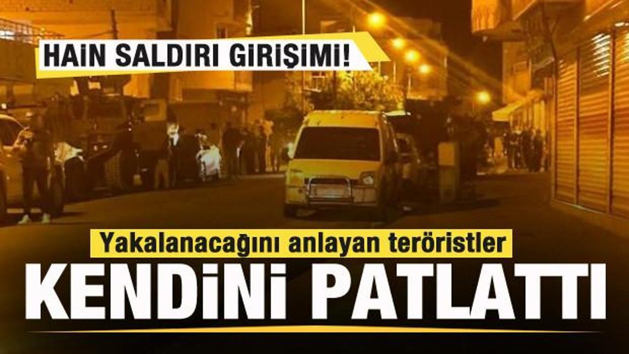 Yakalanacağını anlayan ter&ouml;ristler kendini patlattı! 