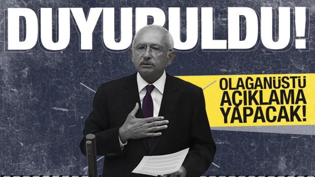 B&ouml;yle duyuruldu: Kılı&ccedil;daroğlu olağan&uuml;st&uuml; heyecanlandıracak a&ccedil;ıklama yapacak