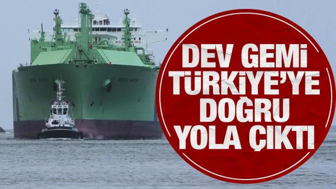 Dev gemi Türkiye'ye doğru yola çıktı