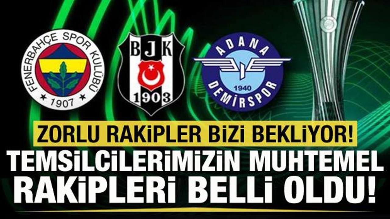 Beşiktaş ve Fenerbahçe nin Konferans Ligi ndeki rakipleri belli oldu