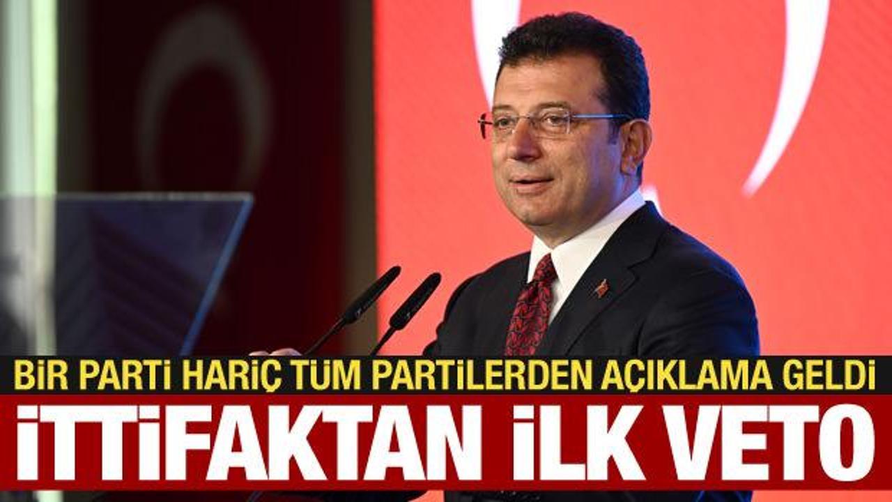 İmamoğlu'na ittifaktan ilk veto