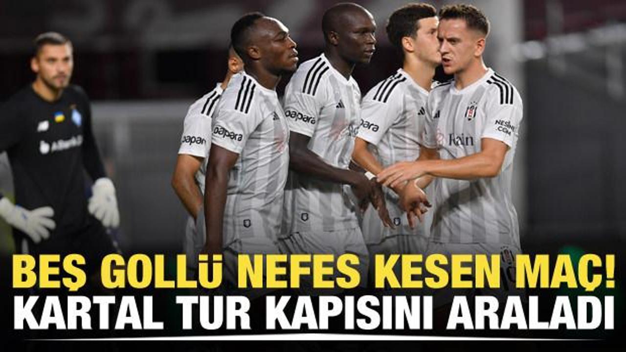 Beş gollü nefes kesen maç! Beşiktaş avantajı kaptı