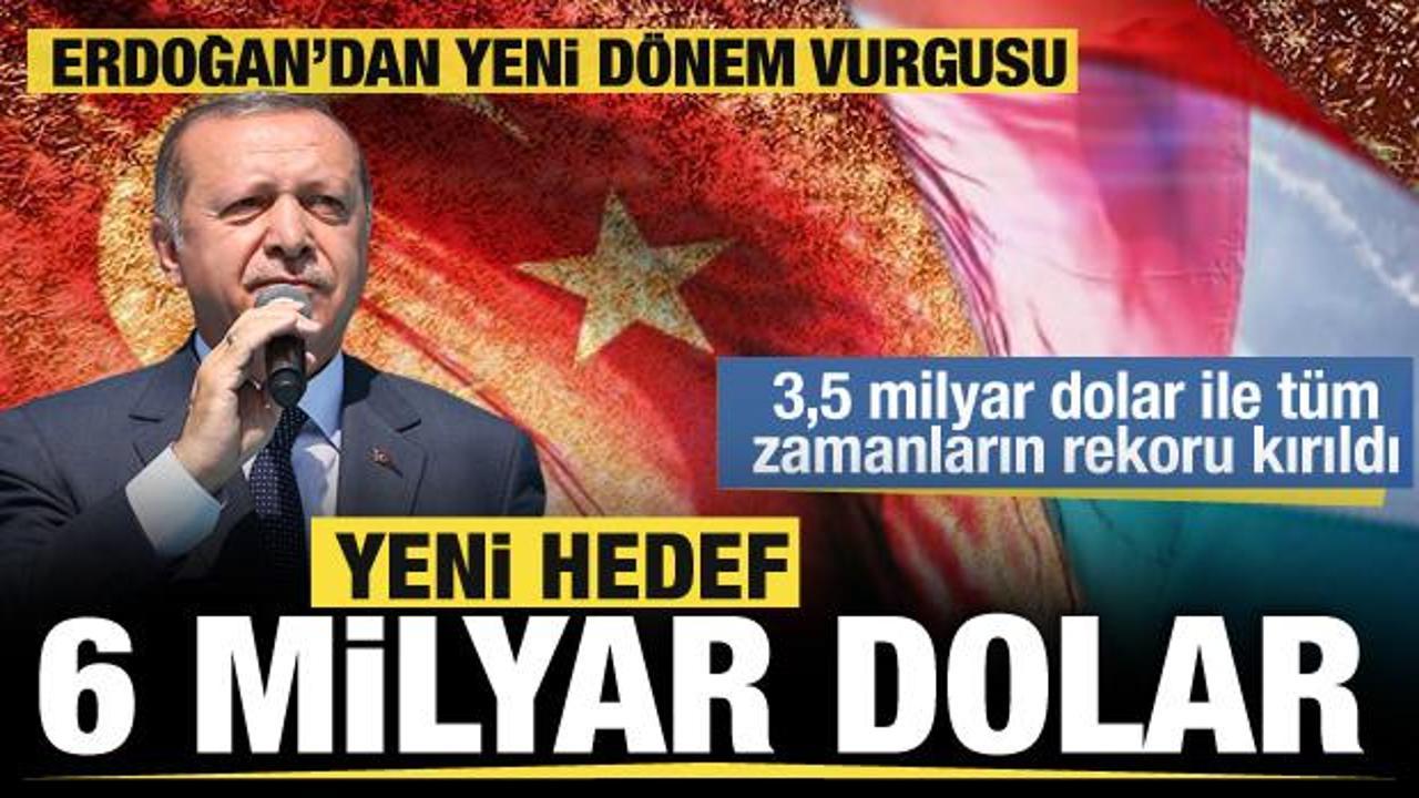 Erdoğan: Macaristan ile ticaret hacmi hedefimiz 6 milyar dolar