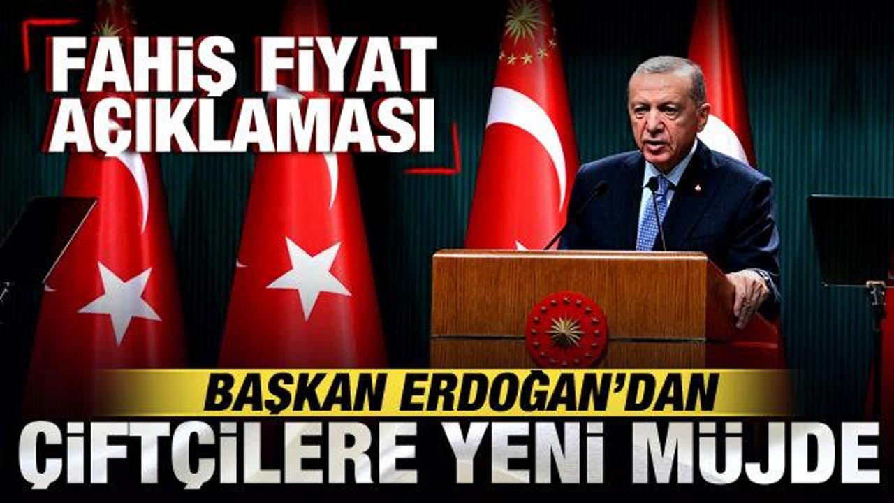 Cumhurbaşkanı Erdoğan'dan &ccedil;ift&ccedil;ilere yeni m&uuml;jde ve fahiş fiyat artışı a&ccedil;ıklaması