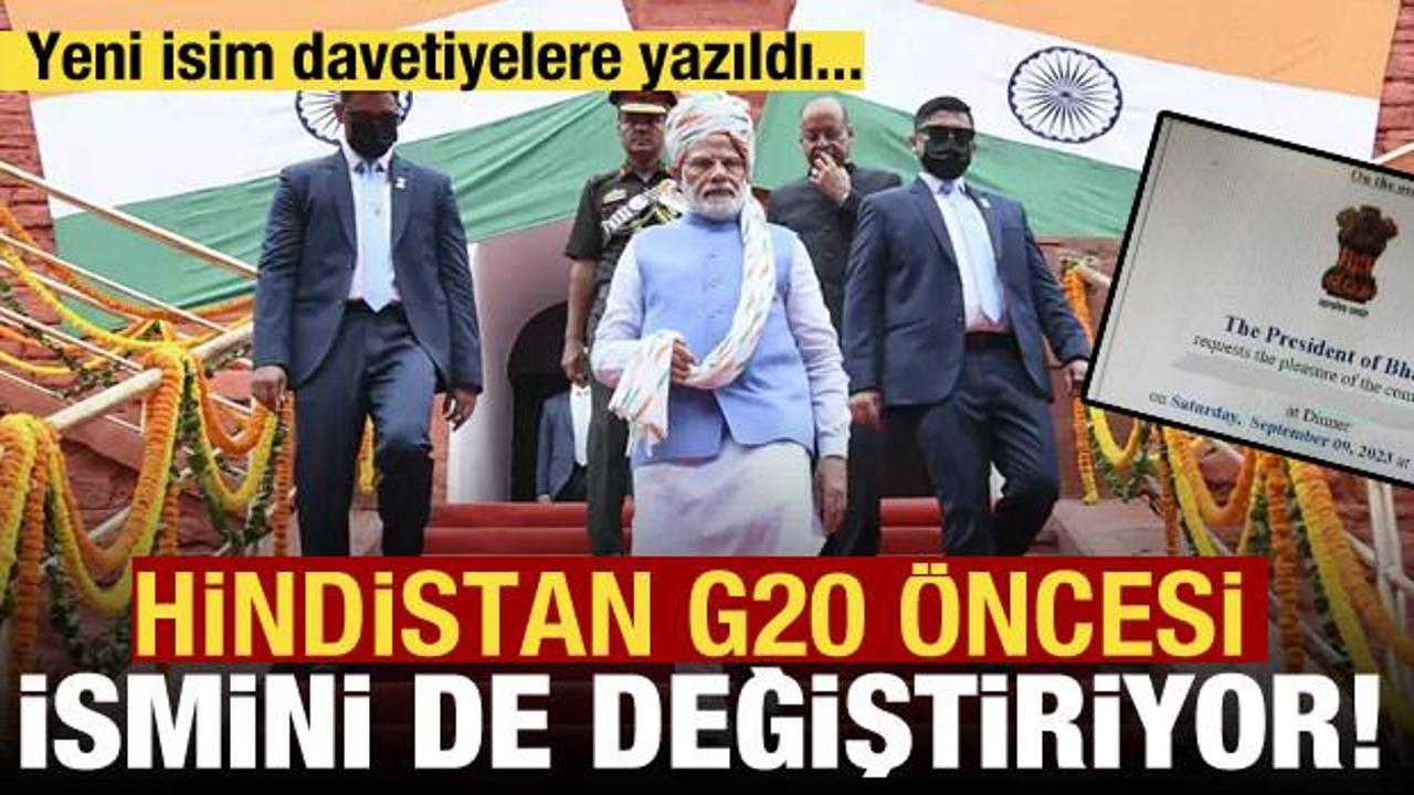 Hindistan G20 öncesi ismini de değiştiriyor! 