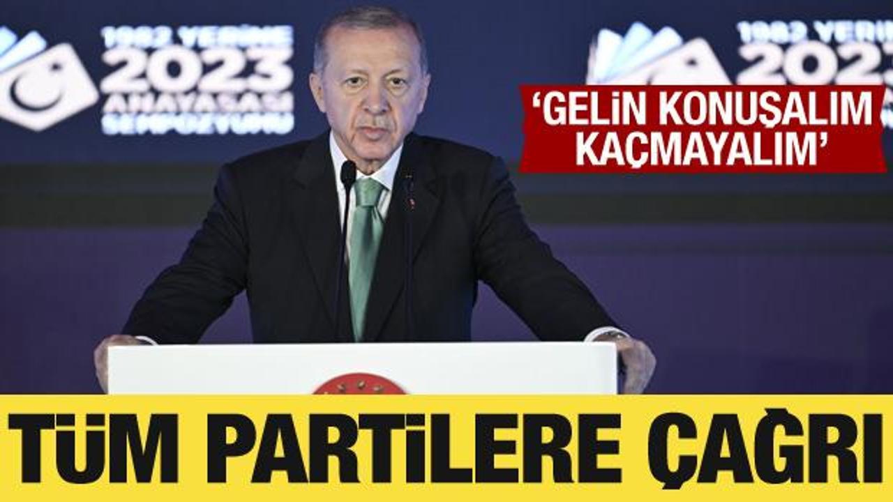 Cumhurbaşkanı Erdoğan'dan t&uuml;m partilere yeni anayasa &ccedil;ağrısı