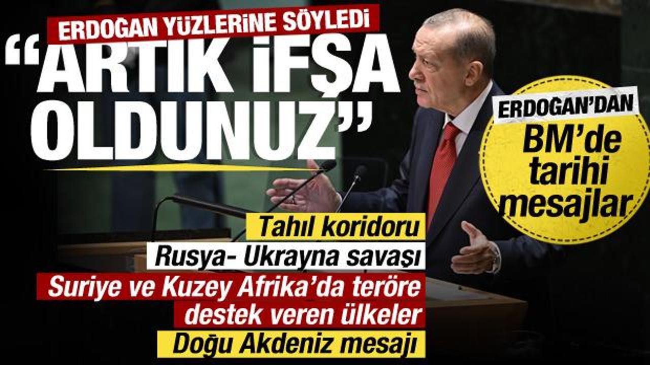 Cumhurbaşkanı Erdoğan'dan BM Genel Kurulu'nda ABD'ye uyarı! Dünyaya önemli mesajlar
