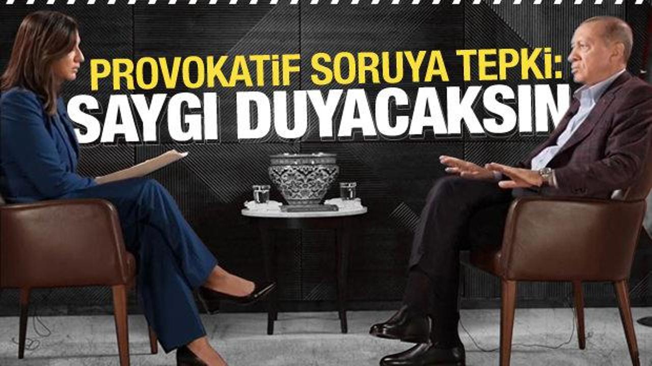 Erdoğan'dan PBS muhabirinin provokatif sorusuna tepki: Saygı duyacaksın!