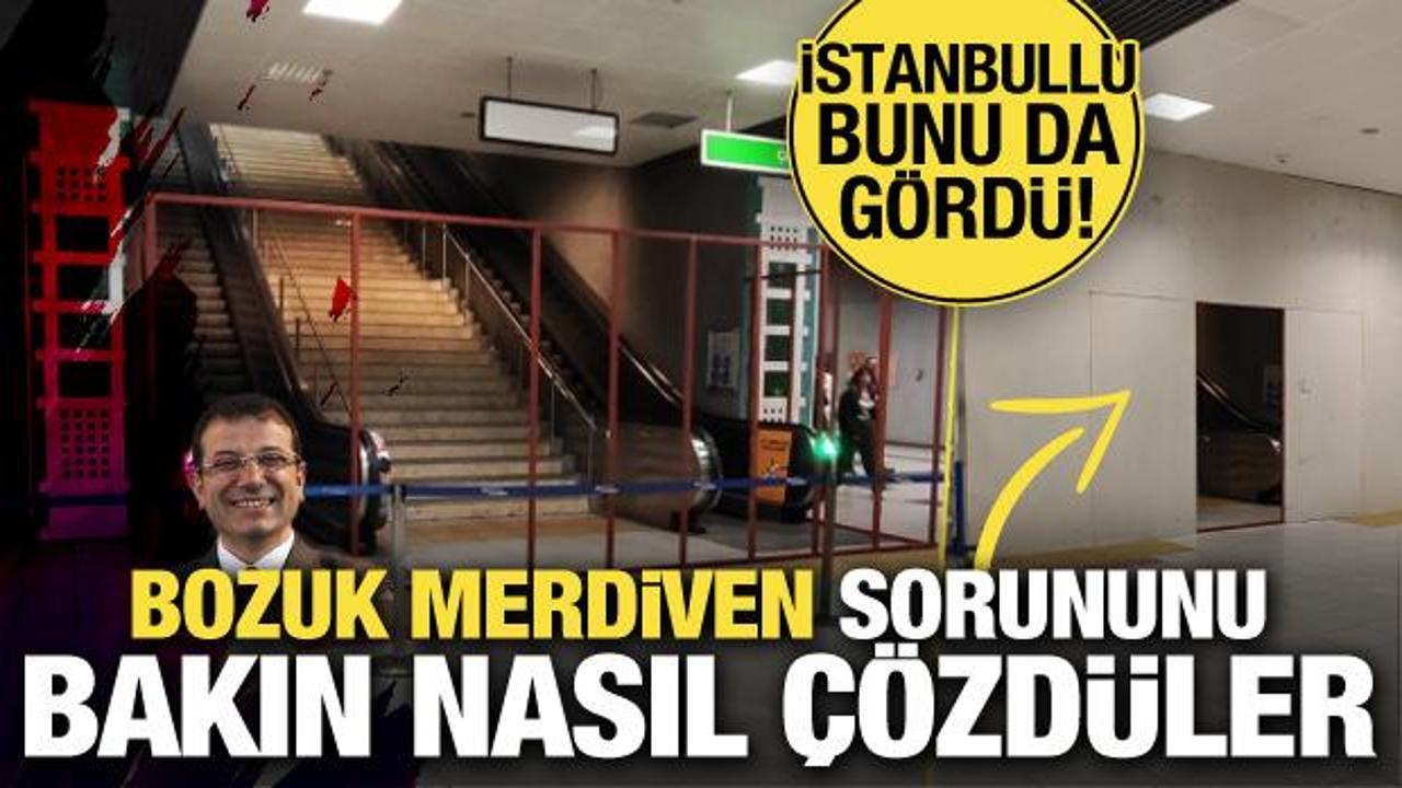 İstanbullu bunu da gördü: İBB tamir edemediği yürüyen merdiveni komple kapattı