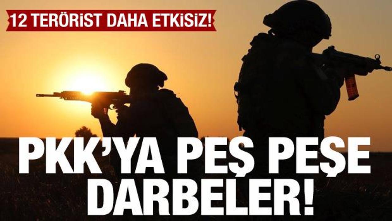 Saldırı hazırlığındaki 12 PKK'lı ter&ouml;rist etkisiz!