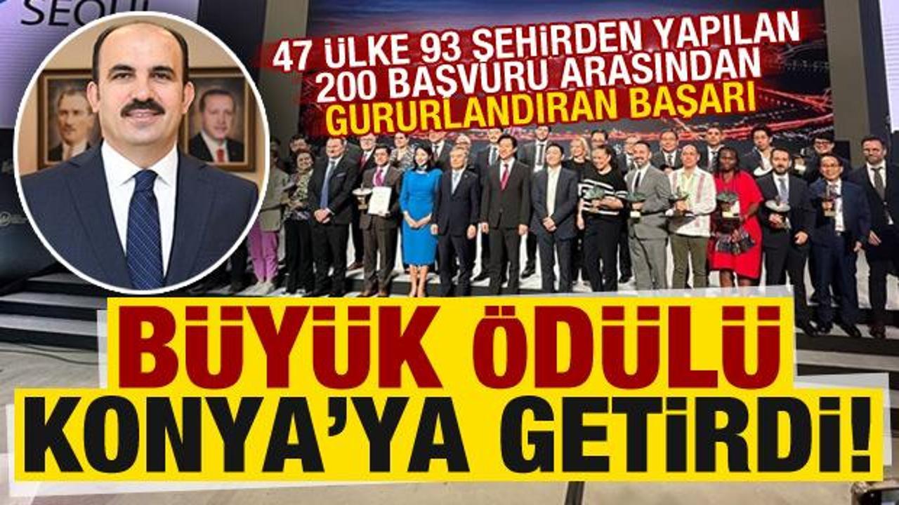 Başkan Altay, 47 ülkeden yapılan 200 başvuru arasından büyük ödülü Konya'ya getirdi!