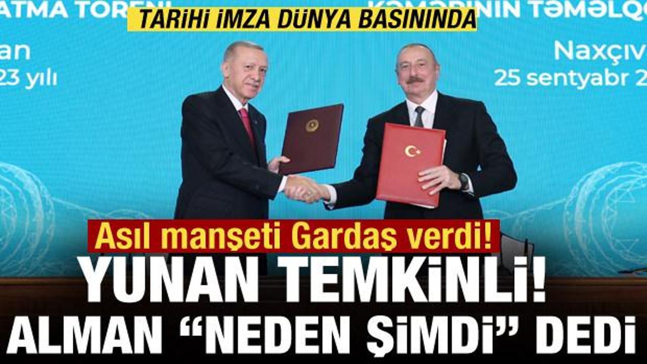Erdoğan ve Aliyev'in Nahçıvan buluşması dünya basınında