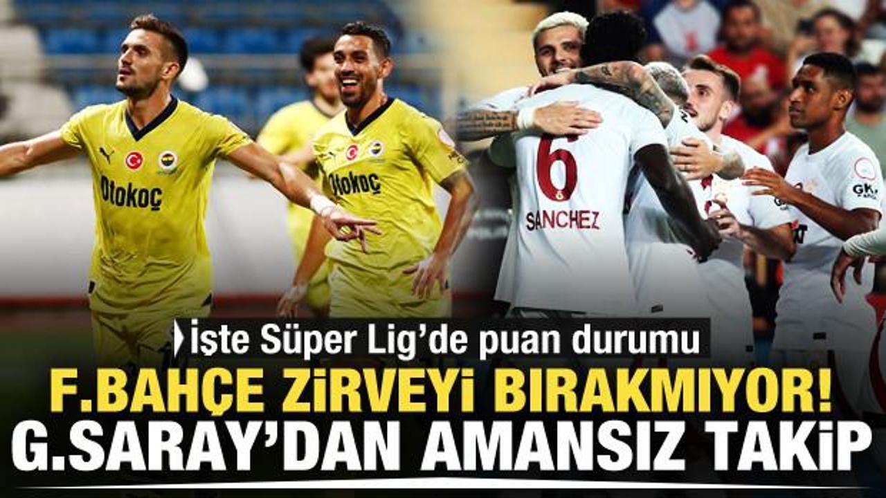 Fenerbah&ccedil;e zirveyi bırakmıyor! G.Saray'dan amansız takip...