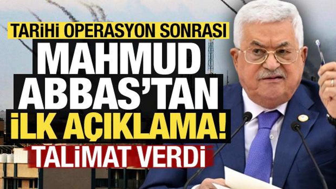 Son dakika: 'Aksa Tufanı' operasyonu sonrası Mahmud Abbas'tan ilk açıklama! Talimat verdi