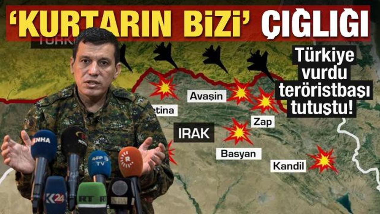 Türkiye vurdu teröristbaşı tutuştu! 'Kurtarın bizi' çığlığı
