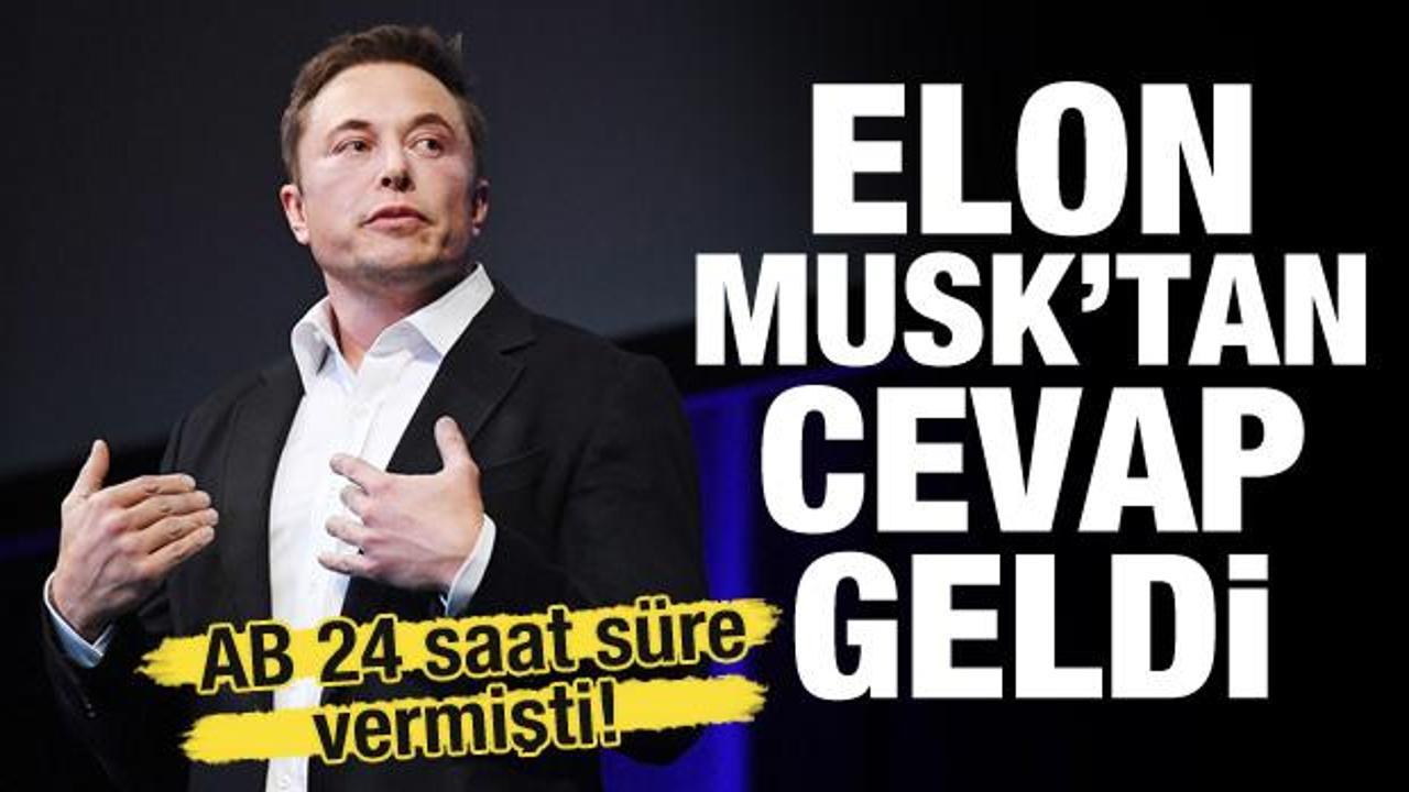 AB 24 saat süre vermişti! Elon Musk'tan cevap geldi