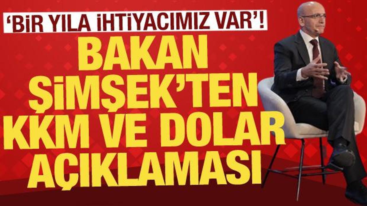 Bakan Şimşek'ten KKM ve Dolar açıklaması