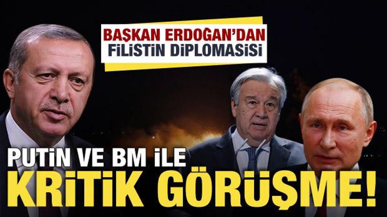 Başkan Erdoğan'ın Filistin diplomasisi sürüyor! Putin ile görüştü