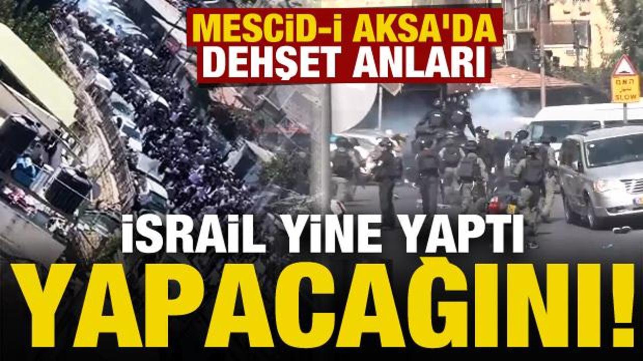 Son dakika: İsrail yine yaptı yapacağını! Mescid-i Aksa'da dehşet anları...