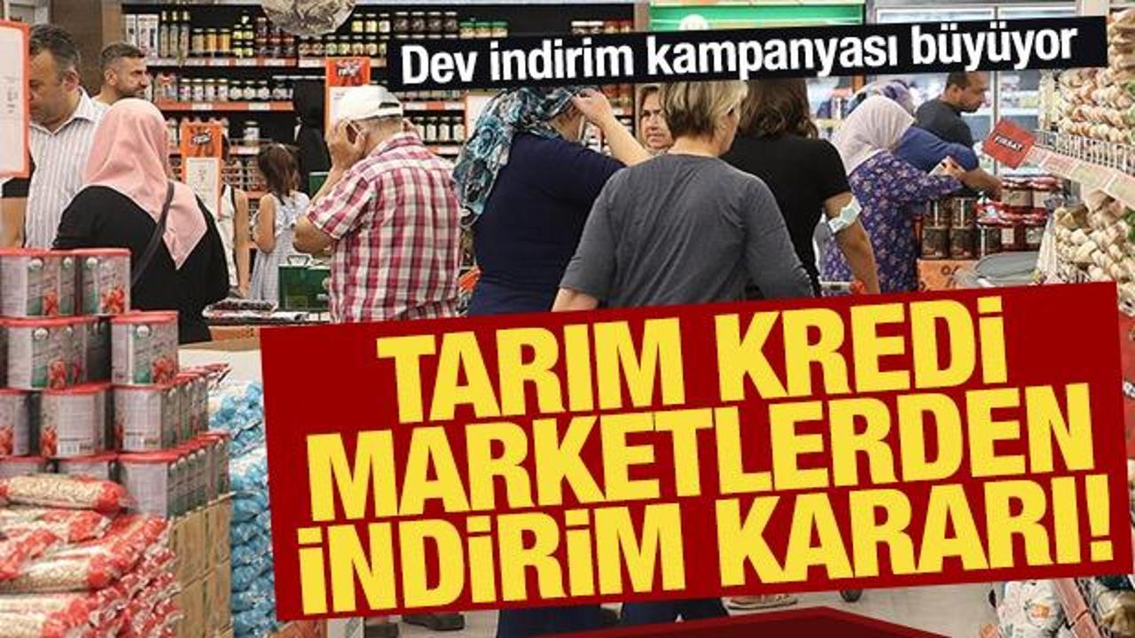 Tarım Kredi Marketler'den indirim kararı