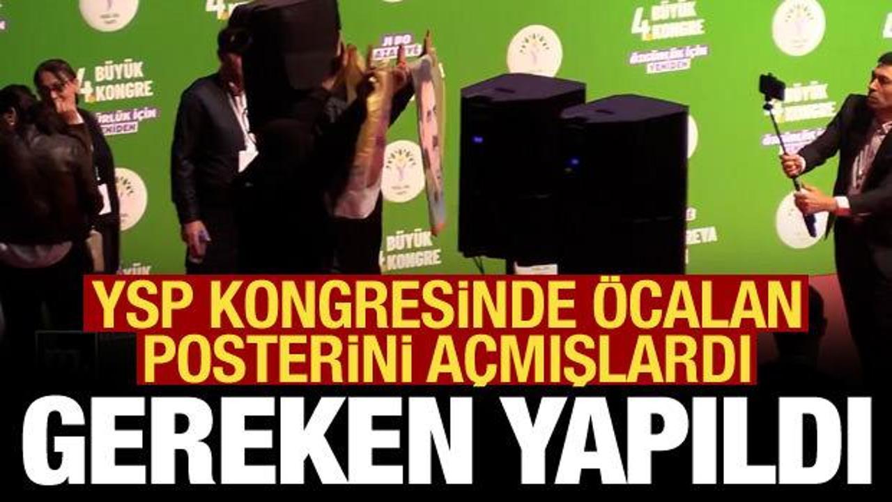 YSP kongresinde Öcalan'ın posterini açan 4 kişi gözaltına alındı