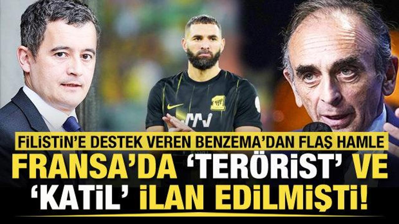 Fransa'da "ter&ouml;rist" ilan edilmişti! Filistin'e destek veren Benzema'dan flaş hamle