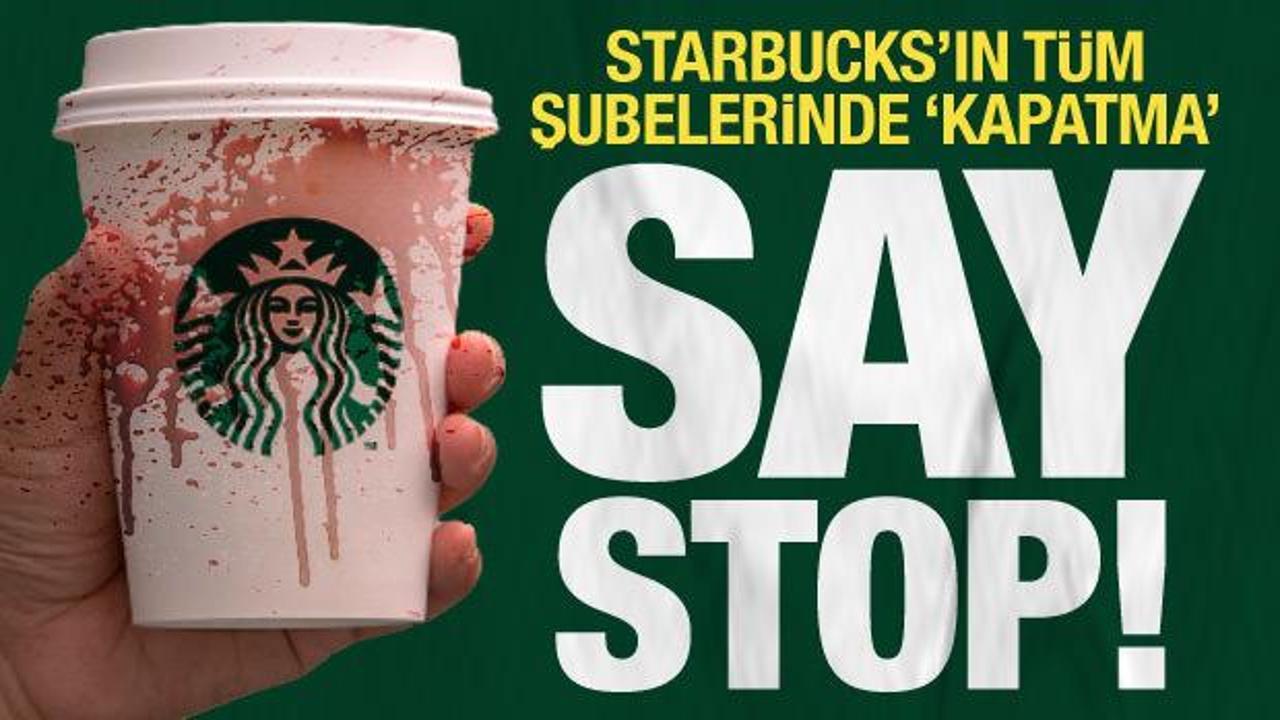 AK Partili gen&ccedil;lerden İsrail destek&ccedil;isi Starbucks'ta "yer kapatma" eylemi: Say Stop