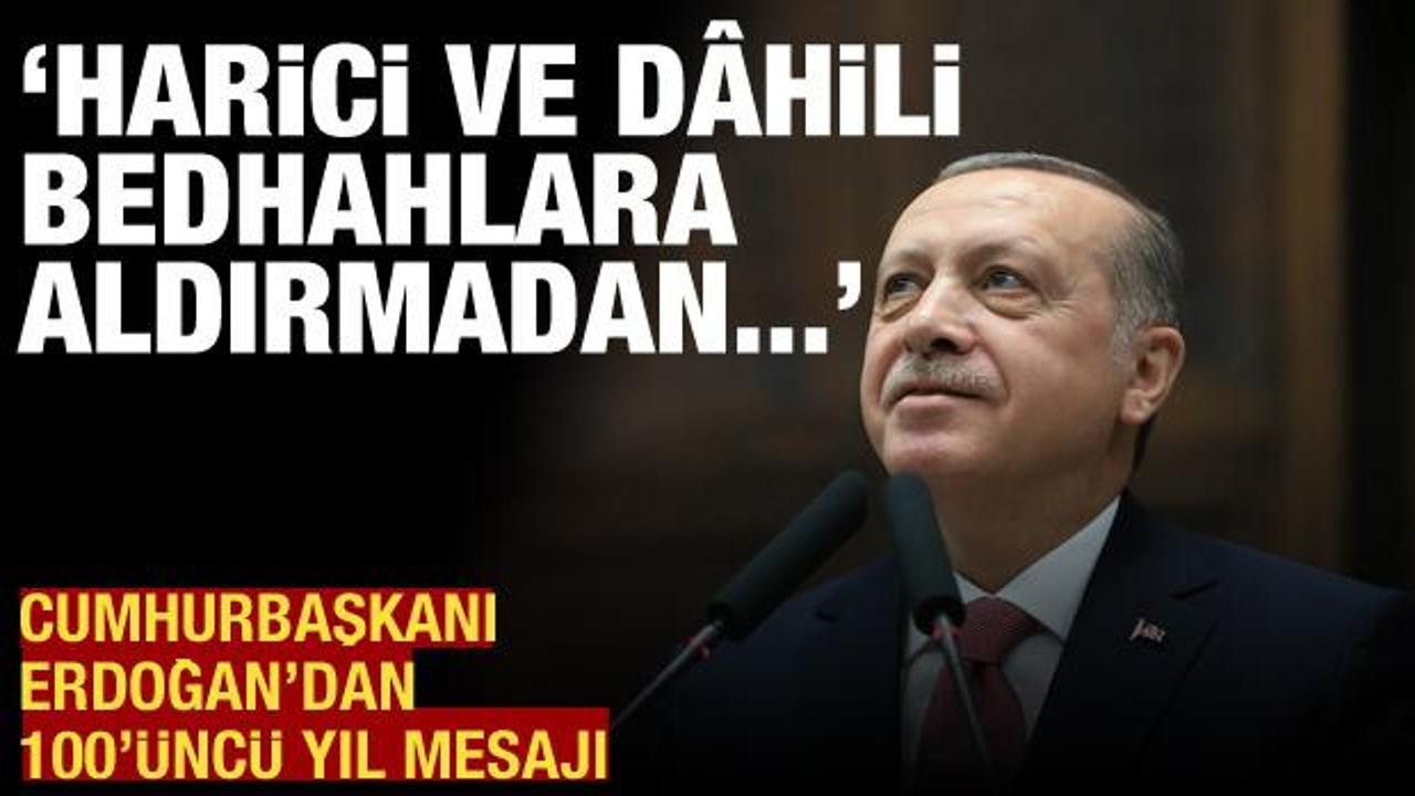 Cumhurbaşkanı Erdoğan'dan: Cumhuriyetimizi daha da güçlendirmenin gayreti içindeyiz
