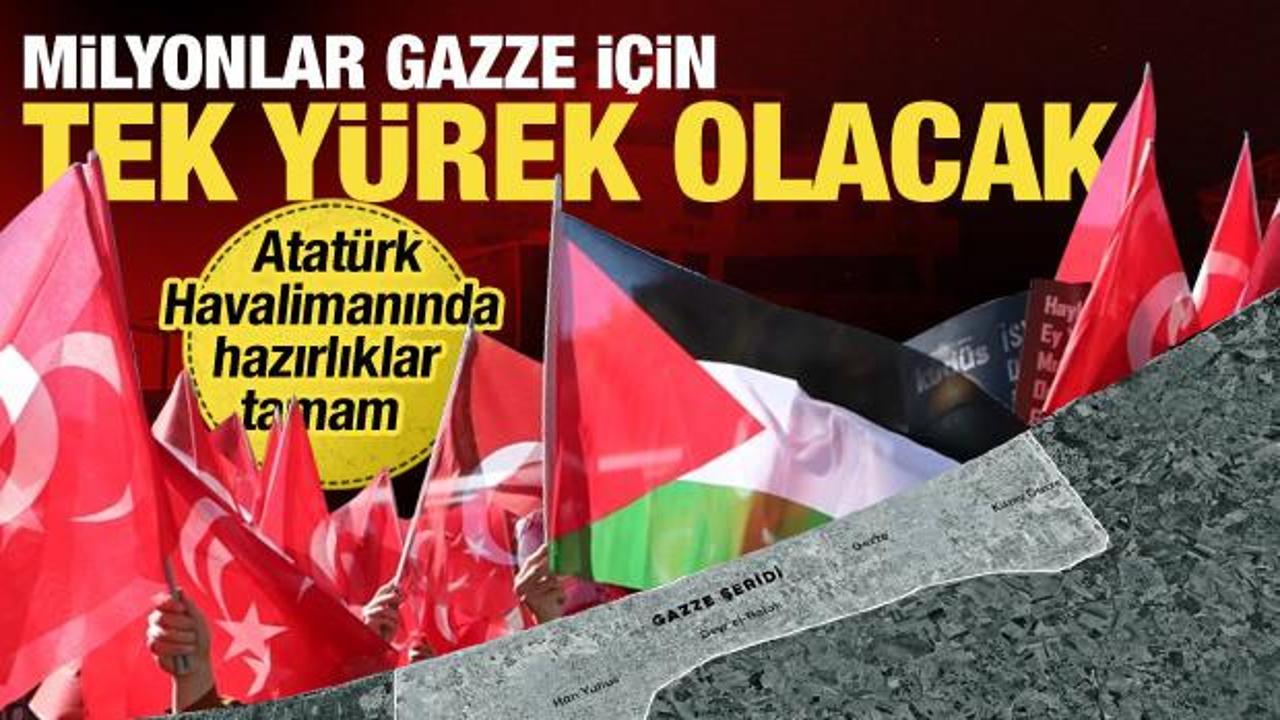 İstanbul'da Büyük Filistin Mitingi ile milyonların yüreği Gazze için atacak! 