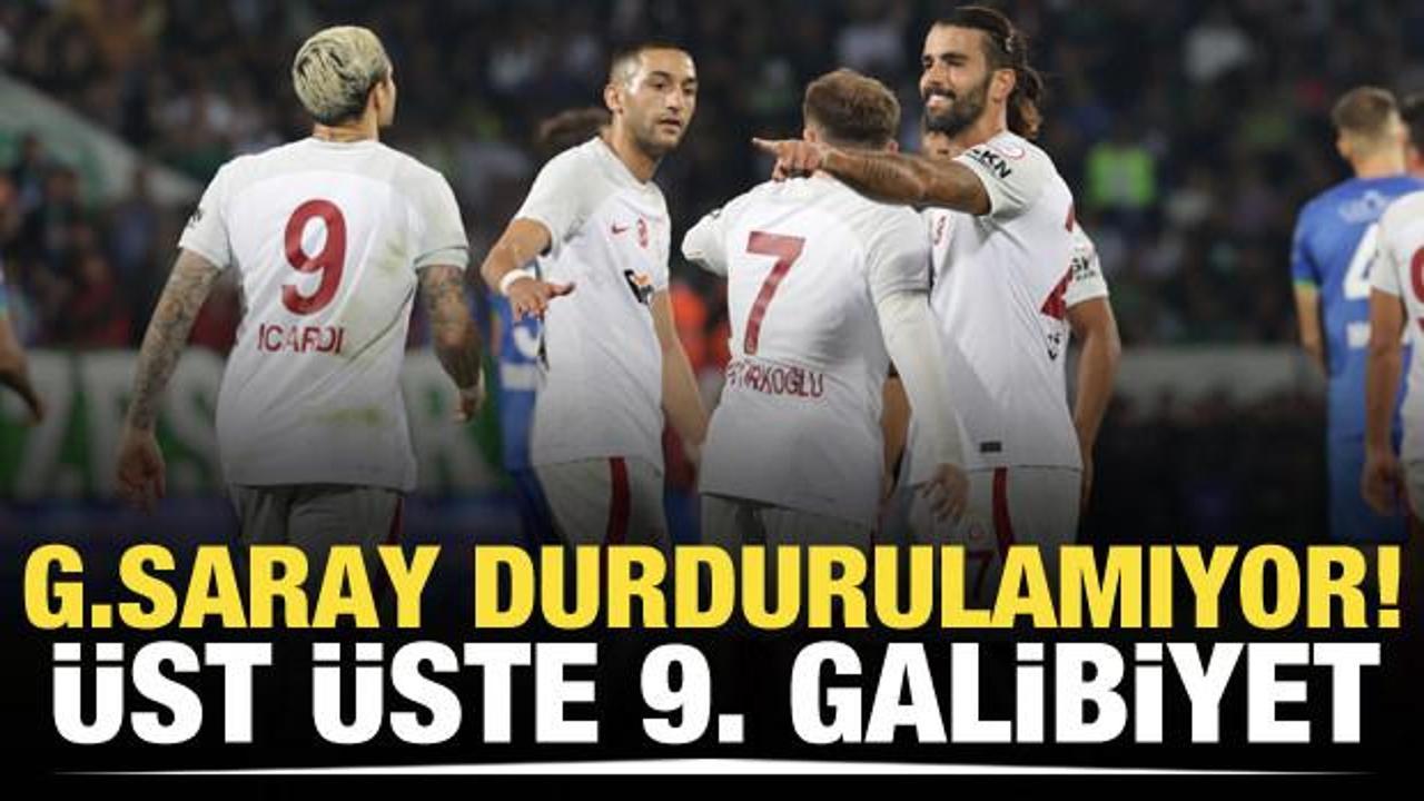 Rize'de tek gollü galibiyet! Galatasaray zirve yarışında hata yapmadı