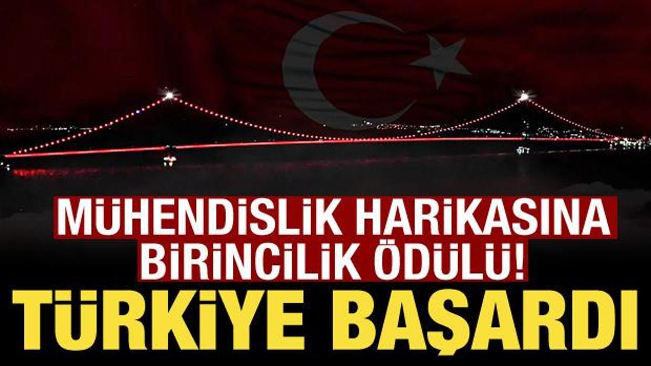 Türkiye başardı! Mühendislik harikası mega proje birincilik ödülünü kazandı