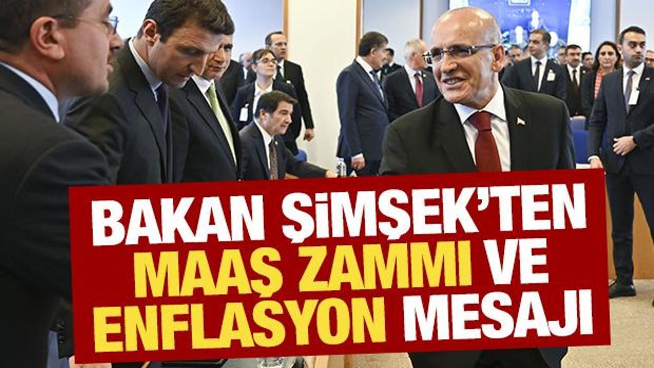 Bakan Şimşek'ten maaş zammı ve enflasyonda d&uuml;ş&uuml;ş mesajı