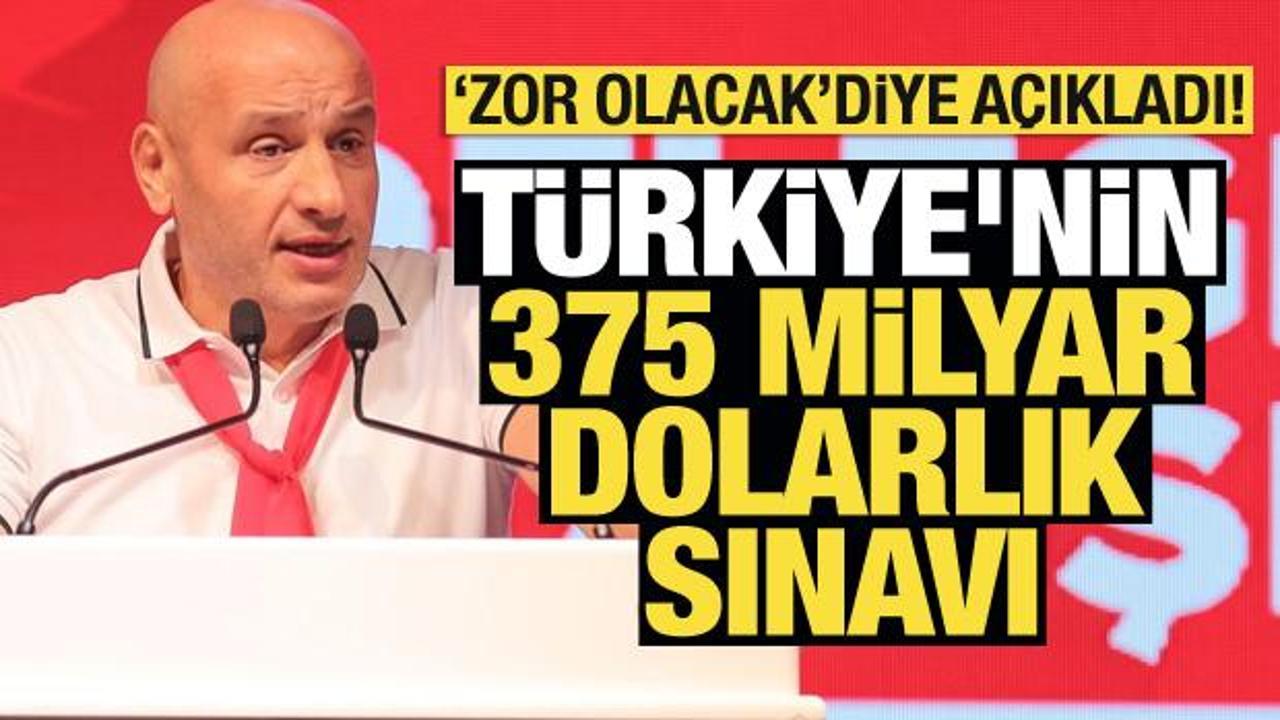 'Bizim için zor olacak' diyerek açıkladı: Türkiye'nin 375 milyar dolarlık sınavı