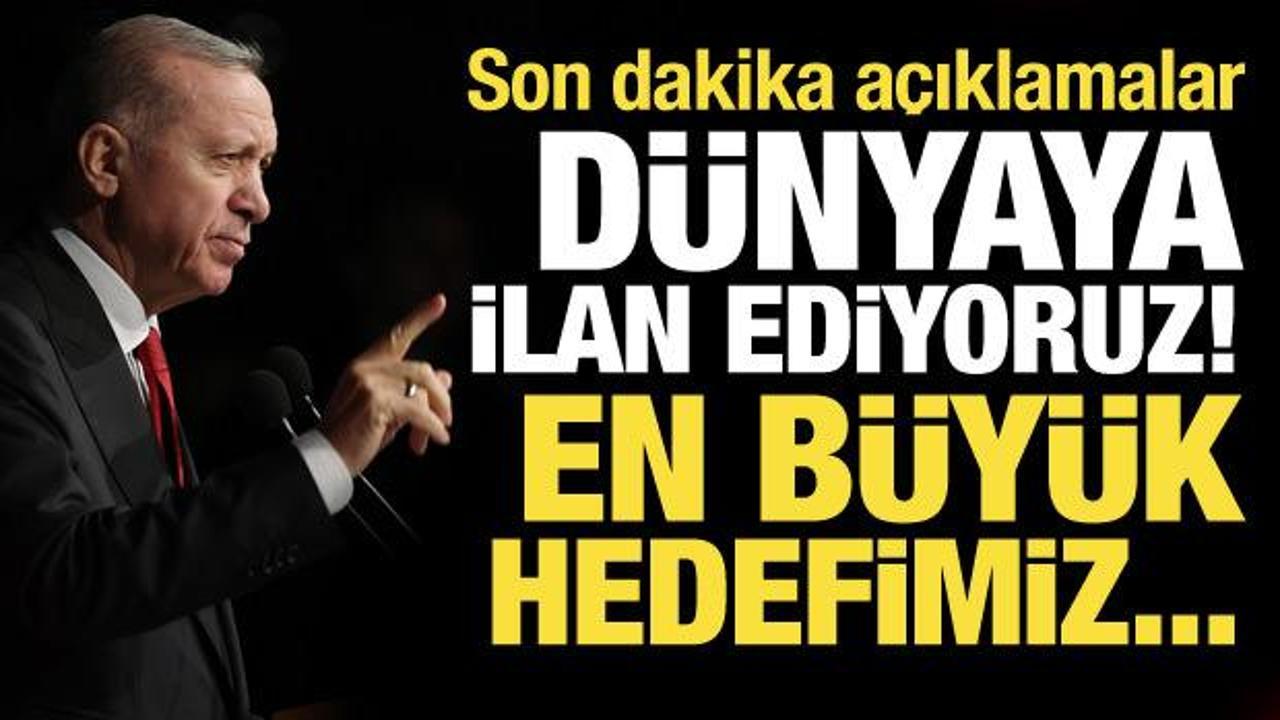 Erdoğan: En b&uuml;y&uuml;k hedefimiz sivil anayasa