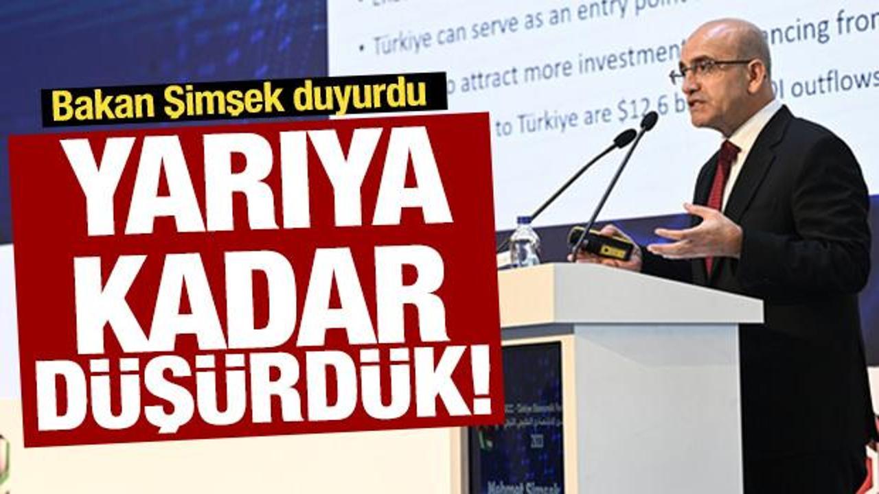 Bakan Şimşek a&ccedil;ıkladı: Yarıya d&uuml;şt&uuml;, T&uuml;rkiye'ye yatırım gelecek