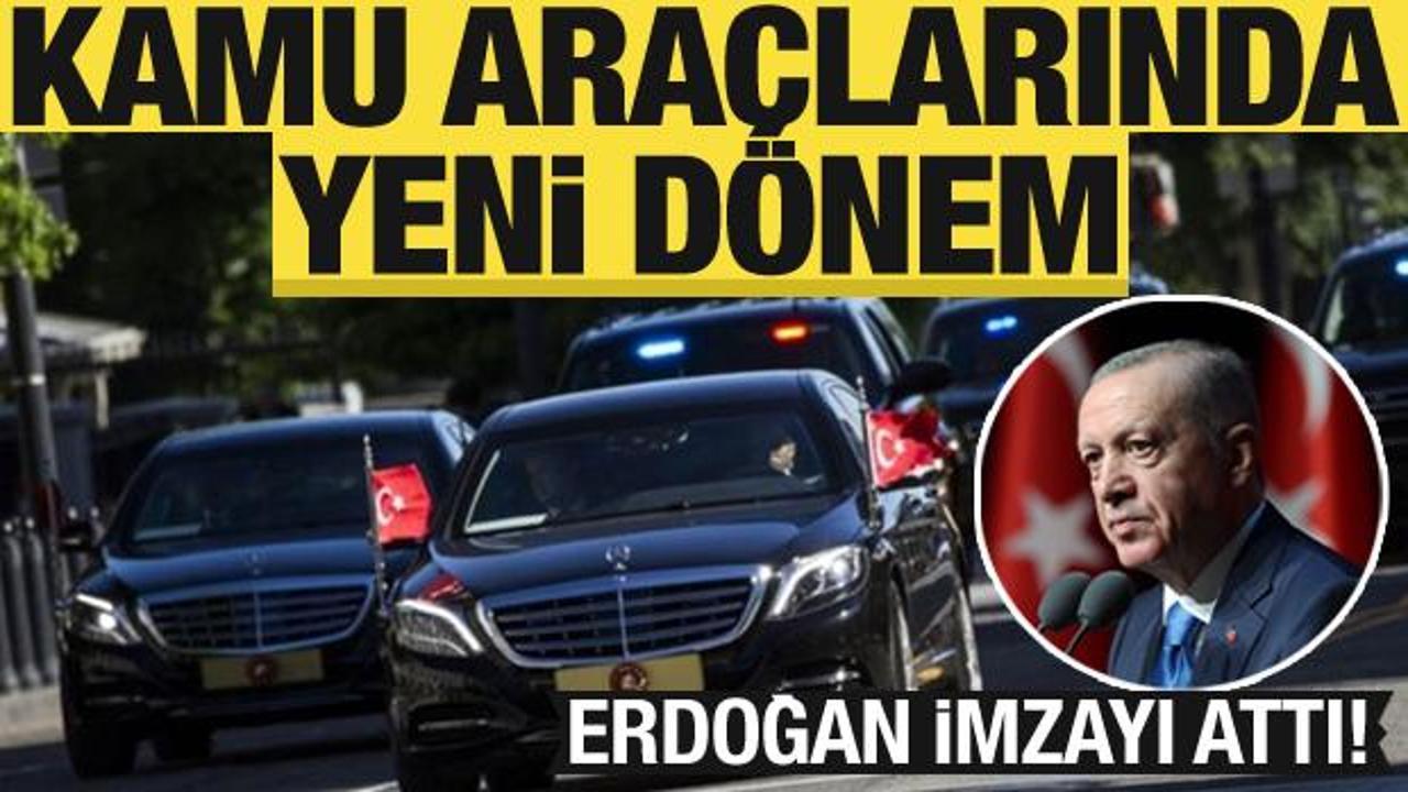 Erdoğan imzayı attı! Kamu araçlarında yeni dönem