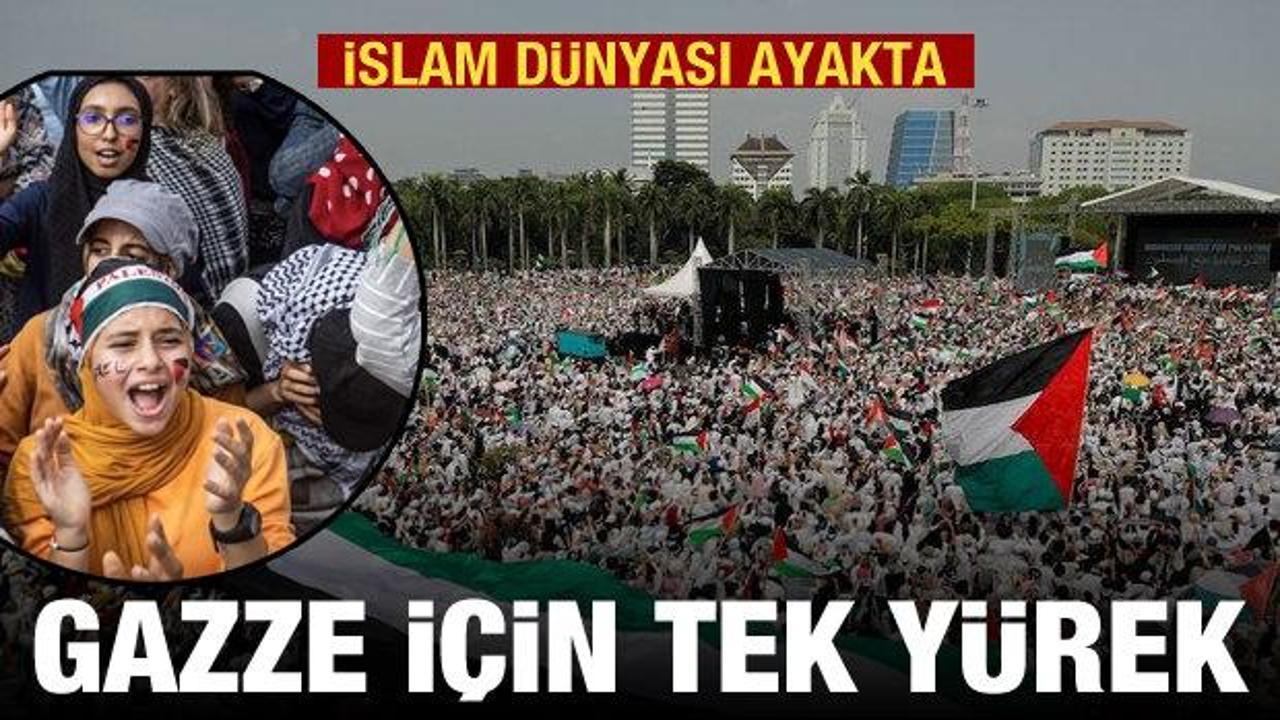 İsrail'e karşı tek yürek: Dünya müslümanları Gazze için toplandı