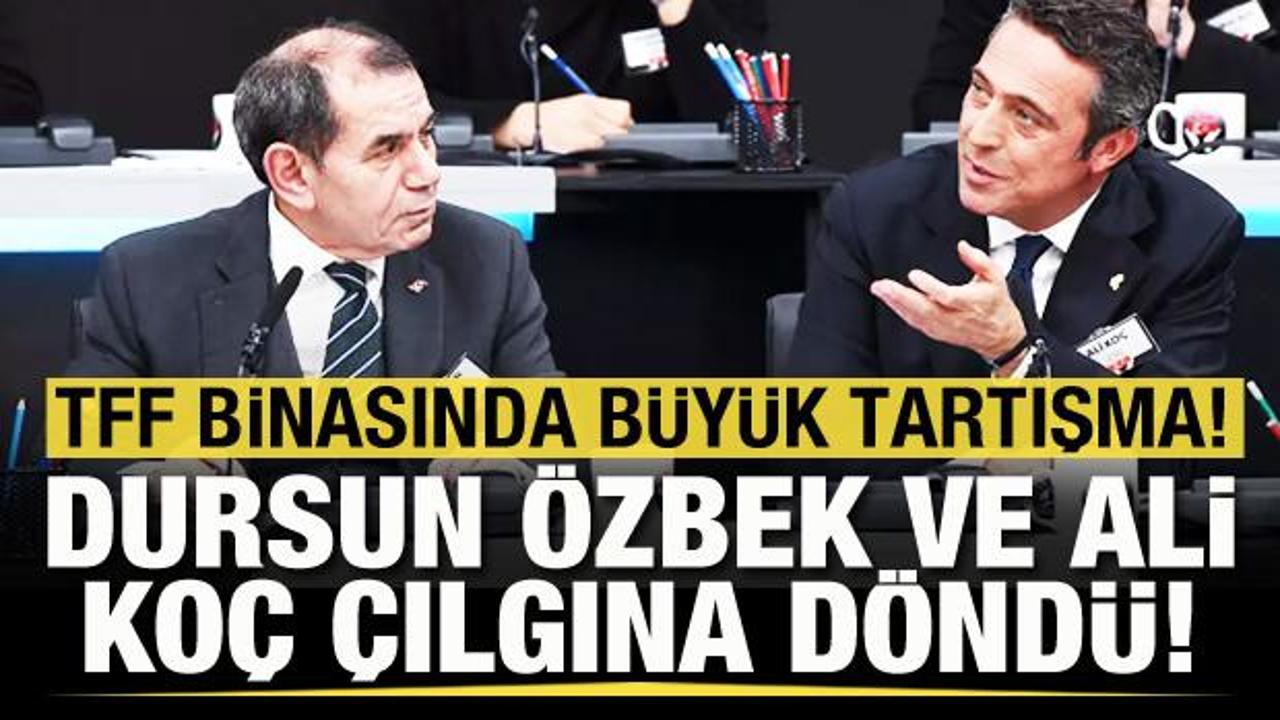 TFF binasında b&uuml;y&uuml;k tartışma! Dursun &Ouml;zbek ve Ali Ko&ccedil; &ccedil;ılgına d&ouml;nd&uuml;!