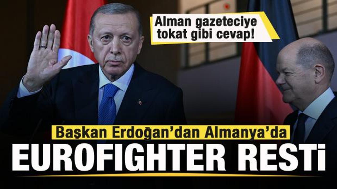 Başkan Erdoğan'dan Almanya'da Eurofighter savaş uçağı resti