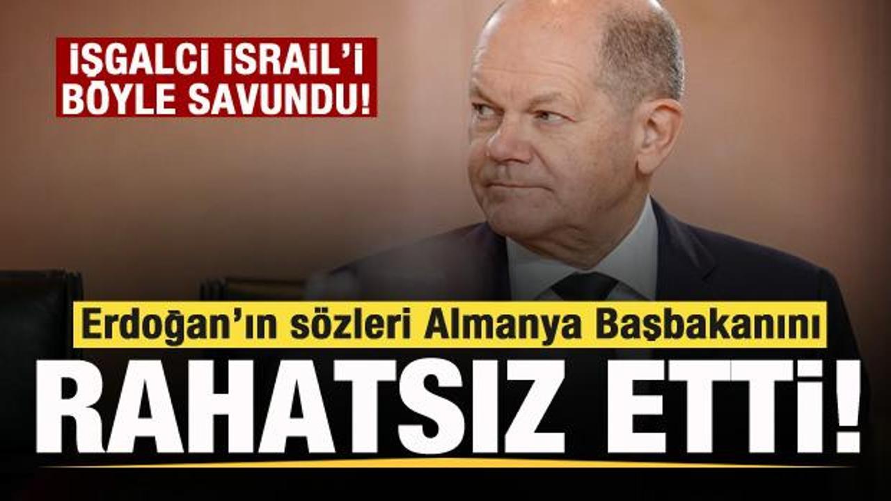Başkan Erdoğan'ın s&ouml;zleri Almanya Başbakanı Olaf Scholz'u rahatsız etti
