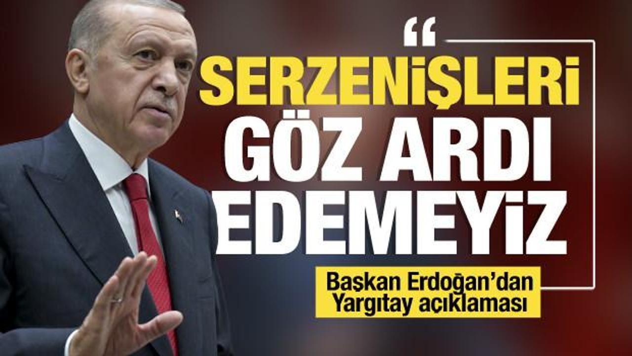 Erdoğan'dan son dakika Yargıtay açıklaması: Serzenişleri elbette göz ardı edemeyiz