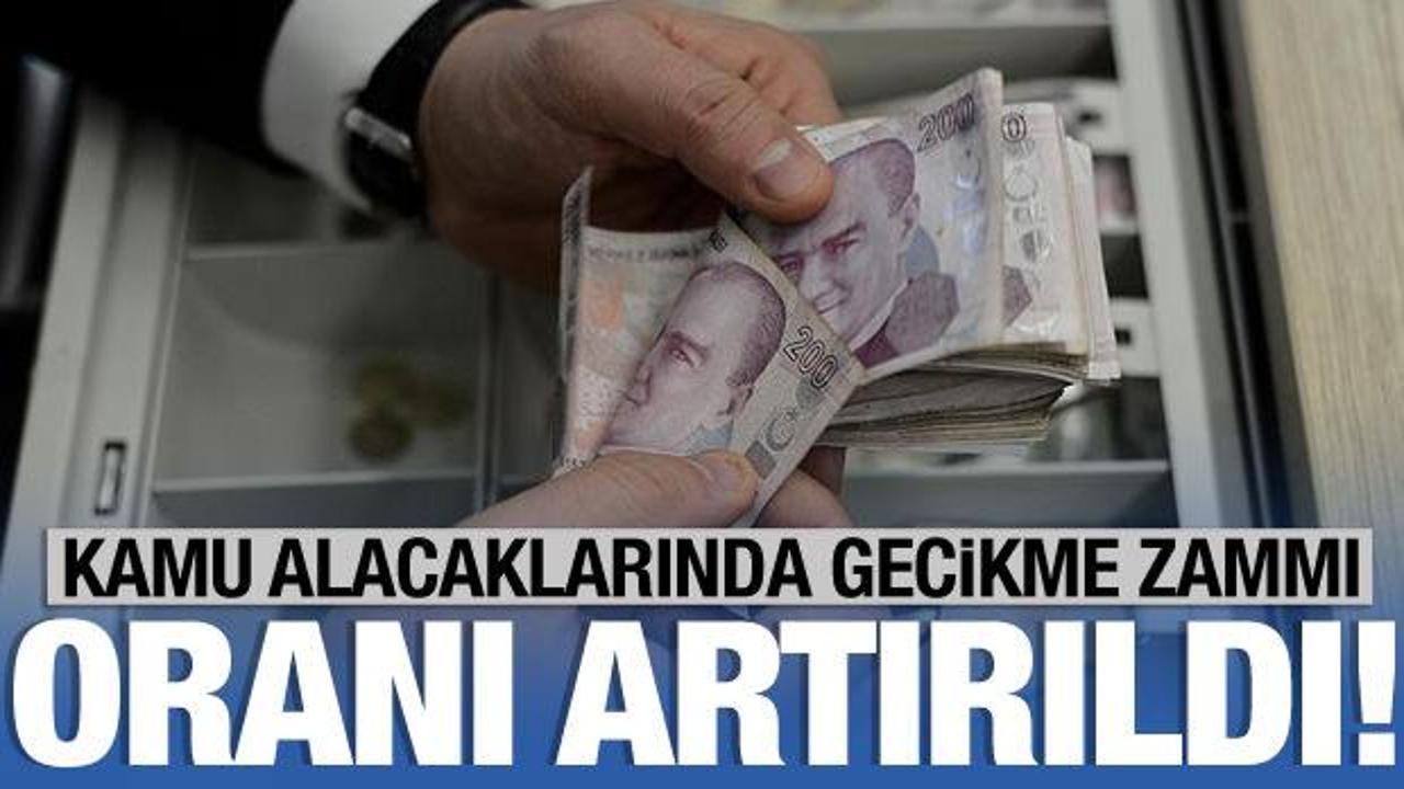 Kamu alacaklarında gecikme zammı oranı y&uuml;zde 3,5'e y&uuml;kseltildi