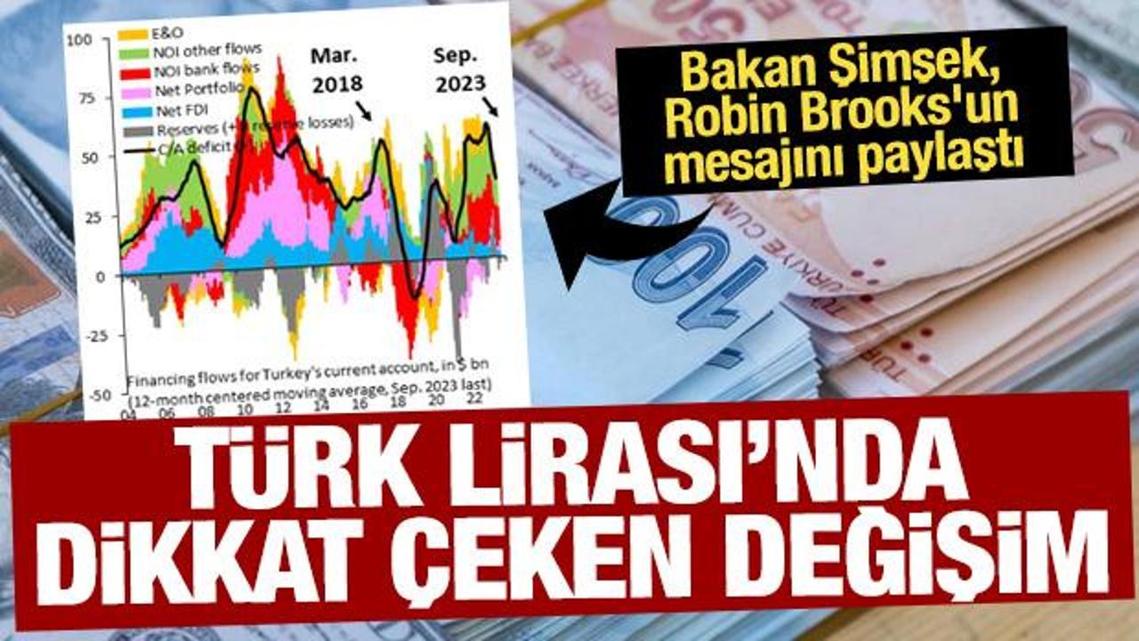 Mehmet Şimşek, Brooks'un analizini paylaştı: TL'de dikkat &ccedil;eken değişim